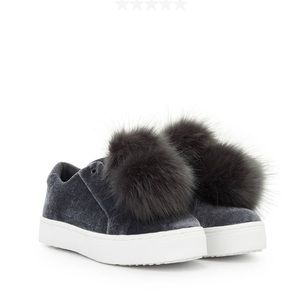 Sam Edelman black pom pom sneakers!